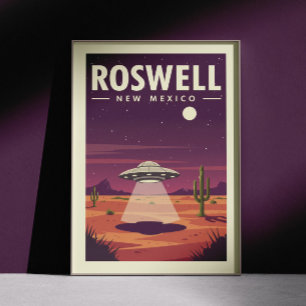 Vintage Roswell New Mexico Poster