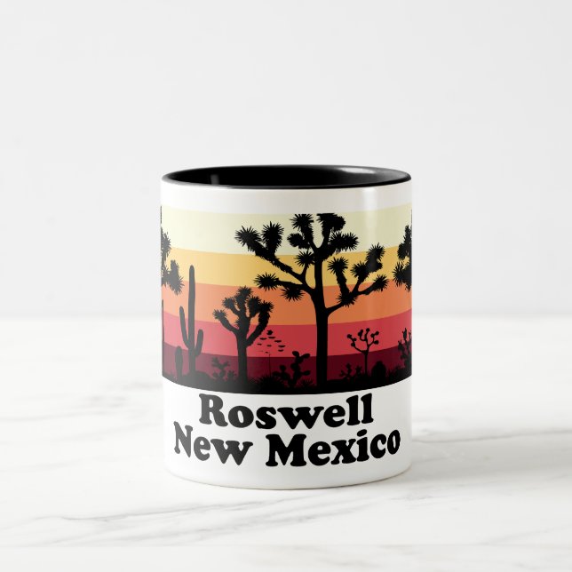 Vintage Roswell New Mexico Two-Tone Coffee Mug (Center)