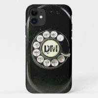 Vintage rotary dial bakelite phone, add initials