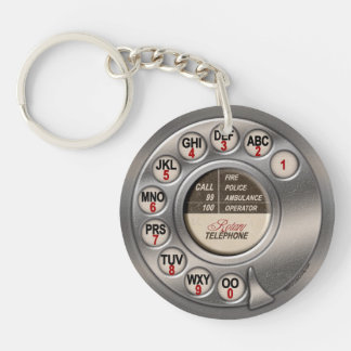 Vintage Rotary Phone Key Ring