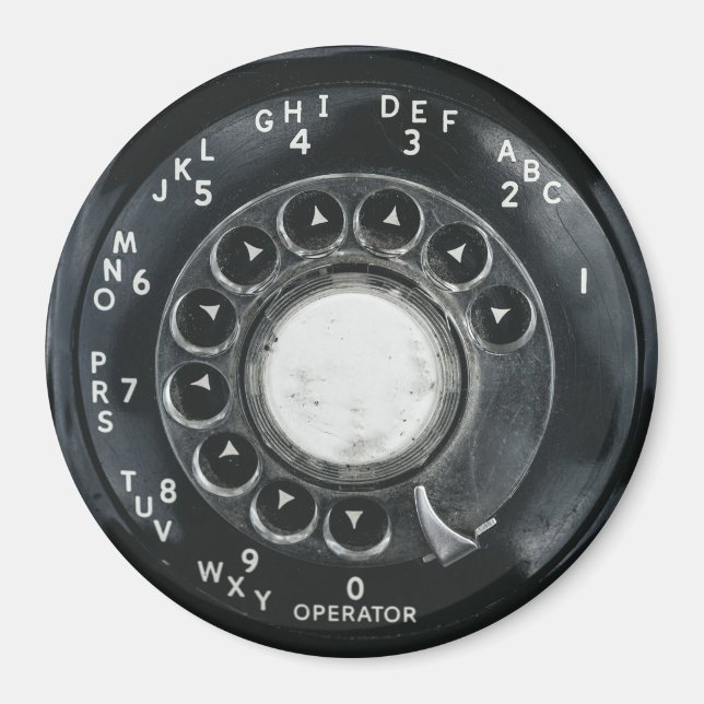 Vintage Rotary Phone Magnet (Front)