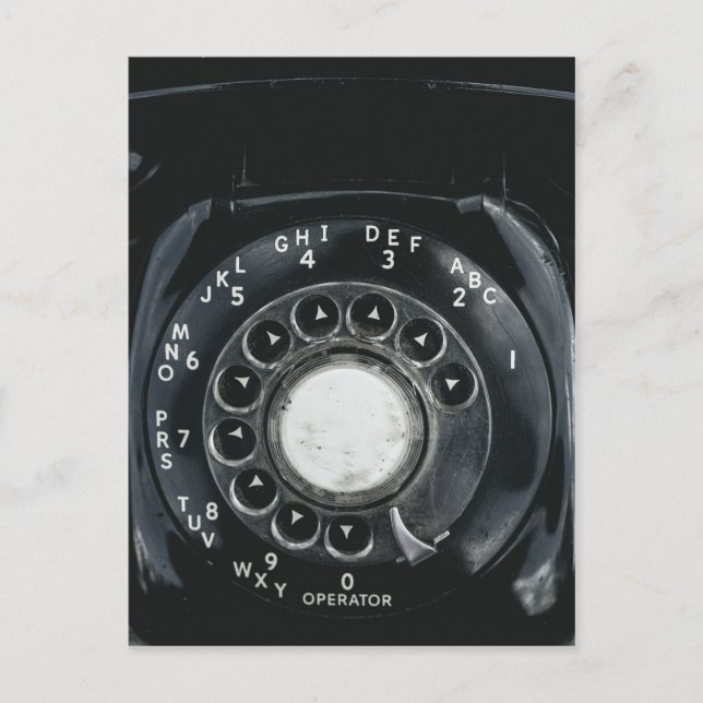 Vintage Rotary Phone Postcard (Front)