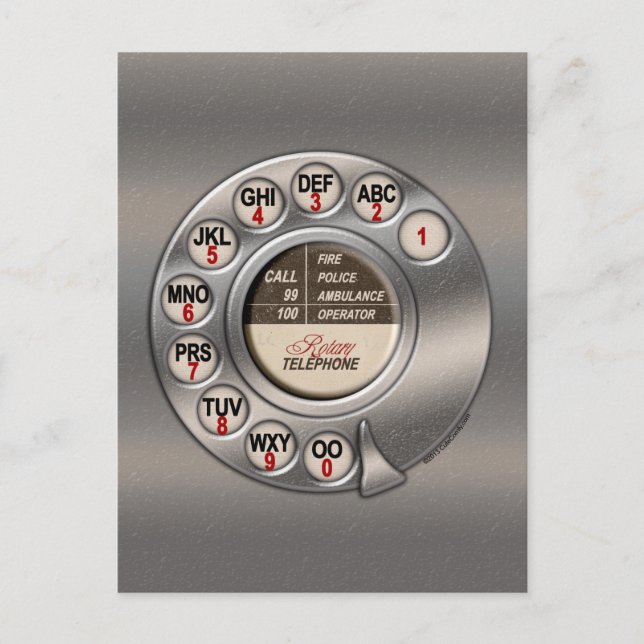 Vintage Rotary Phone Postcard (Front)