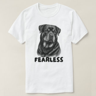 Vintage Rottweiler Fearless Portrait Design T-Shirt