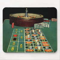 Vintage Roulette Table Casino Game, Gambling Chips