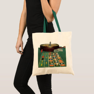 Vintage Roulette Table Casino Game, Gambling Chips Tote Bag