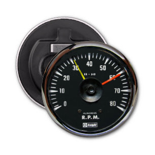 Vintage Round Analogue Auto Tachometer Bottle Opener