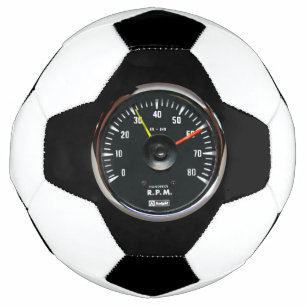 Vintage Round Analogue Auto Tachometer Football