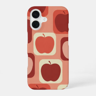 Vintage Rounded Apple Pattern iPhone 16 Case