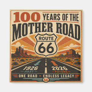 Vintage Route 66 100th Anniversary Magnet