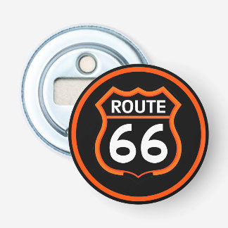 Vintage Route 66 Black and Orange Bottle Opener