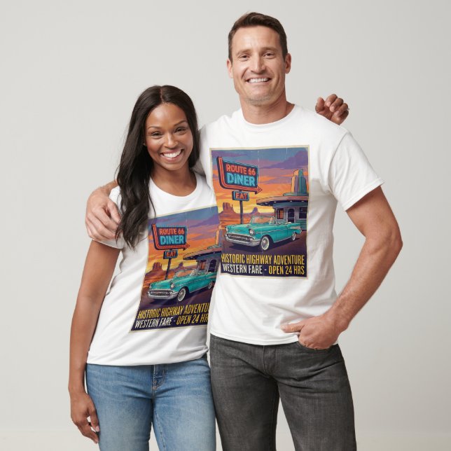 Vintage Route 66 Classic Road Tee (Unisex)