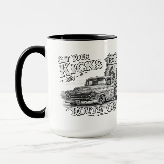 Vintage Route 66 Coffee Mug (Left)