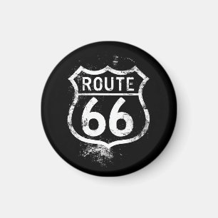 Vintage Route 66 Distressed Sign Americana Travel Magnet