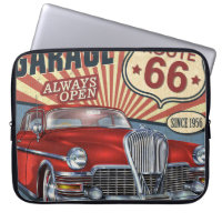 Vintage Route 66 Garage retro poster with retro ca