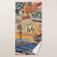 Vintage Route 66 poster.