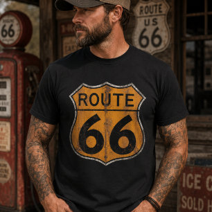 Vintage Route 66 Road Sign T-Shirt