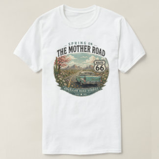 Vintage Route 66 Spring Road Trip T-Shirt