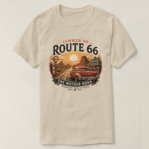 Vintage Route 66 Summer Road Trip T-Shirt