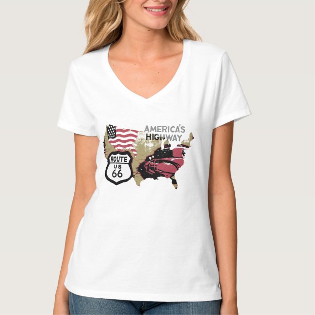 Vintage Route 66 T-Shirt (Front)
