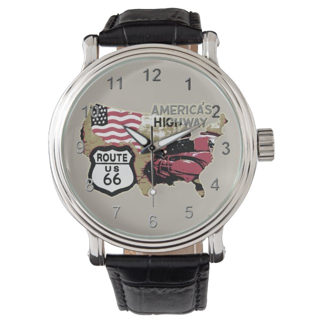Vintage Route 66 Time Watch (Front)