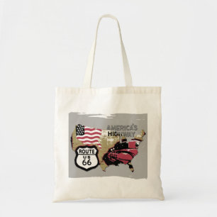 Vintage Route 66 Tote Bag