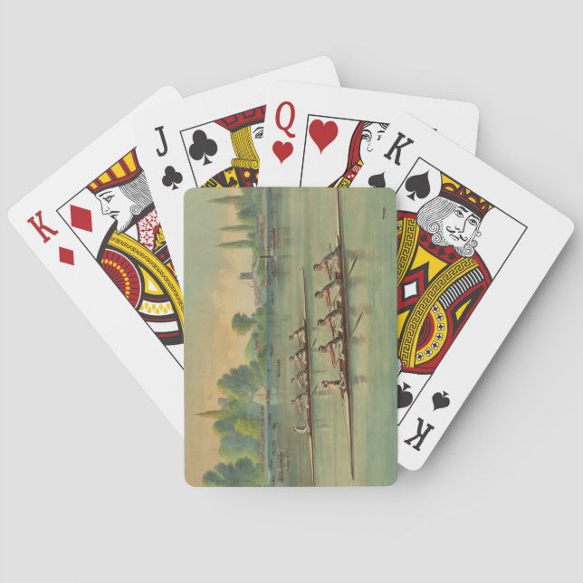 Vintage Rowers Crew Race Boat Race Playing Cards (Back)