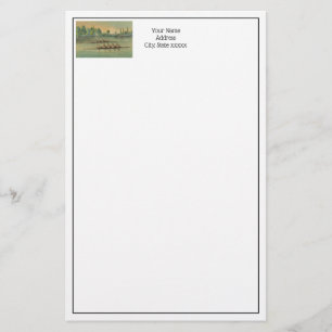 Vintage Rowers Crew Race Boat Race Stationery