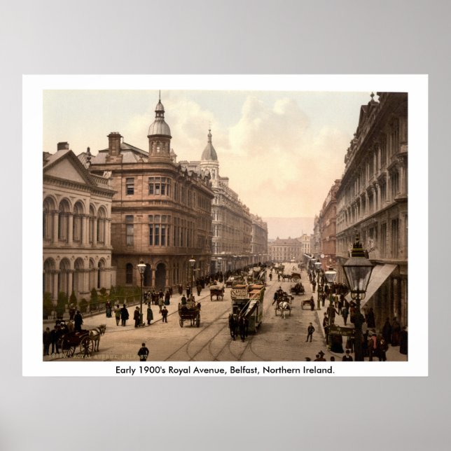 Vintage Royal Avenue Belfast, Northern Ireland Poster (Front)
