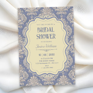 Vintage royal chinoiserie bridal shower invitation