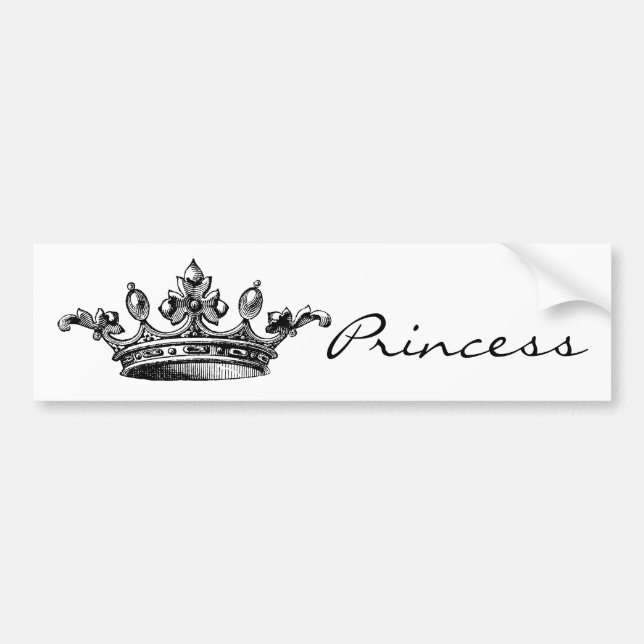 Vintage Royal Crown Bumper Sticker (Front)