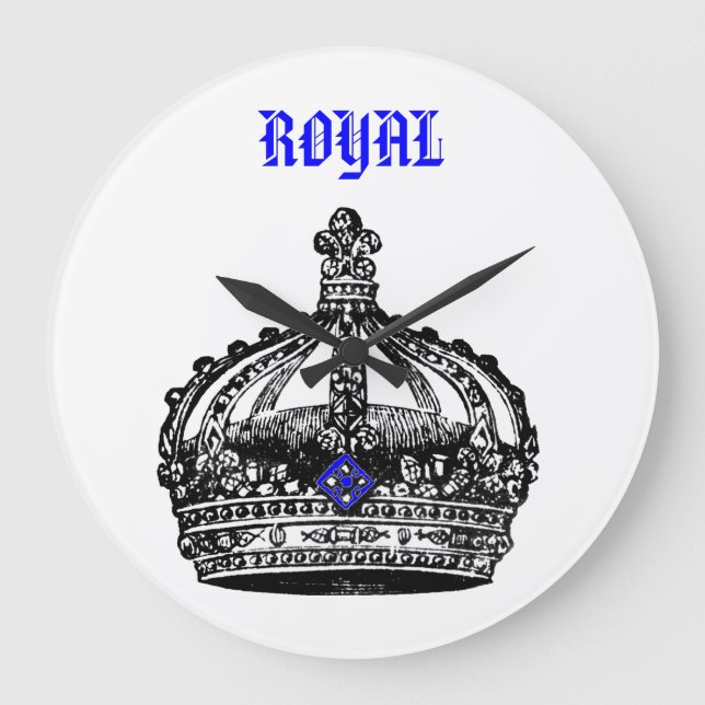 Vintage Royal Crown Large Clock (Front)