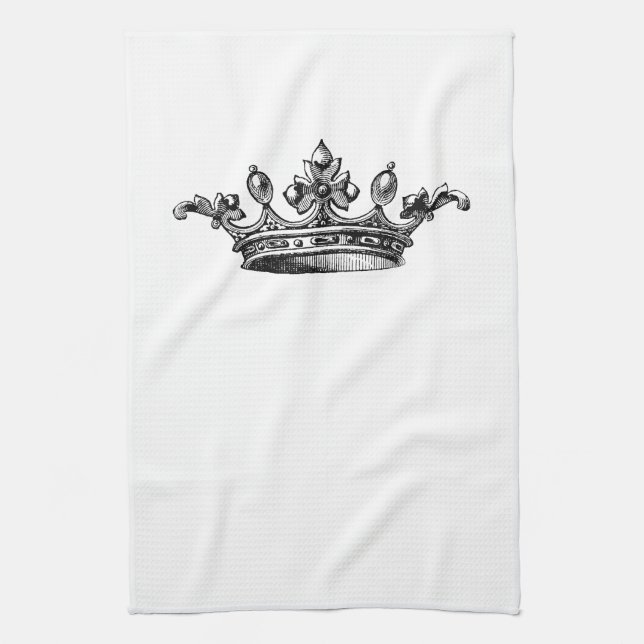 Vintage Royal Crown Tea Towel (Vertical)