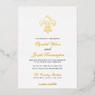 Vintage Royal Gold French Fleur de Lis Wedding 
