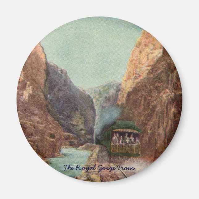 Vintage Royal Gorge Train Magnet (Front)