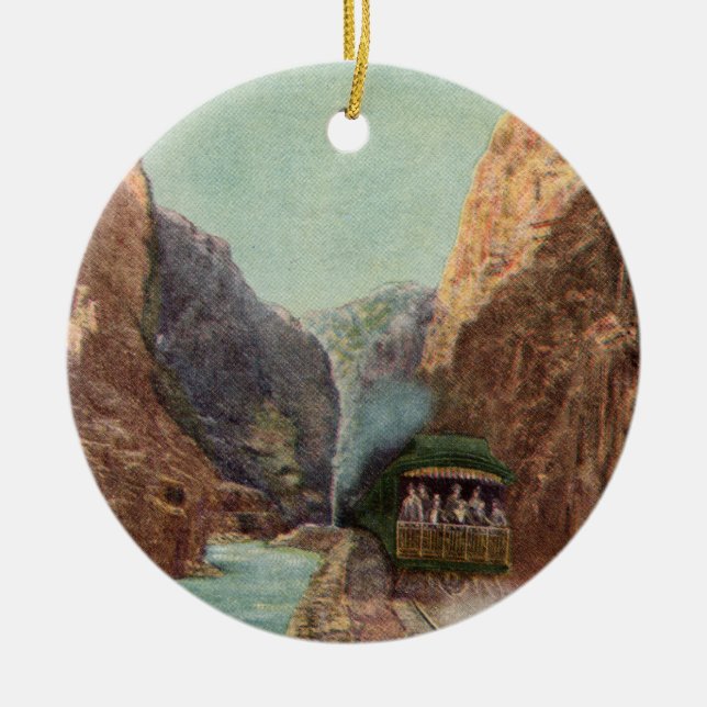 Vintage Royal Gorge Train Ornament (Front)