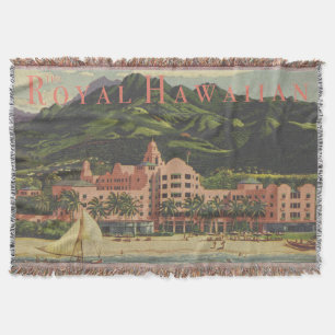 Vintage Royal Hawaiian Throw Blanket