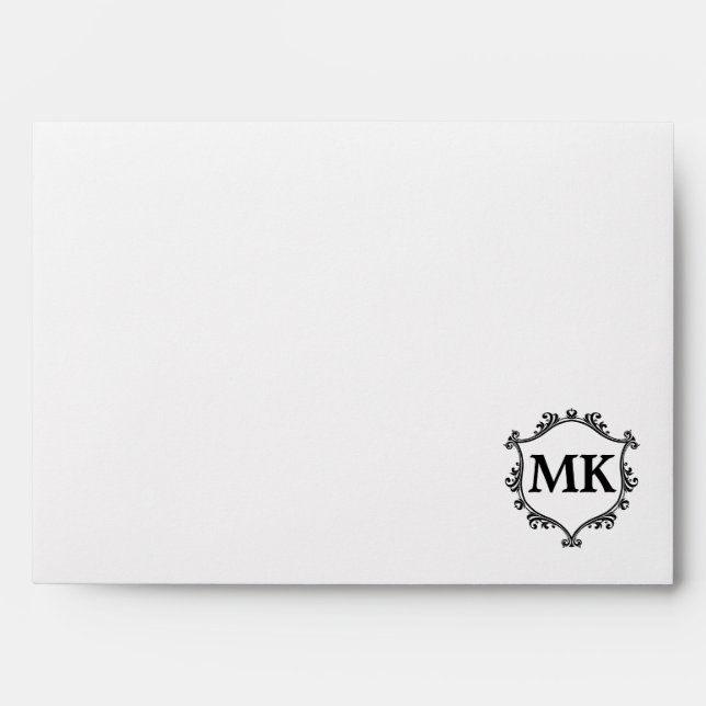 Vintage royal shield personalised name monogram  envelope (Front)