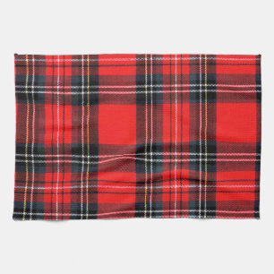 Vintage royal tartan tea towel