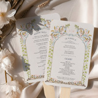 Vintage Royal Wedding Program Card