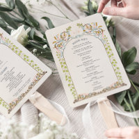 Vintage Royal Wedding Program Card