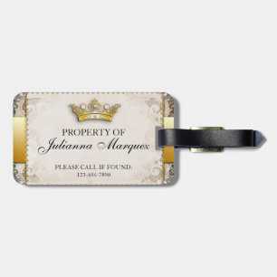 Vintage Royalty Property of Luggage Tag