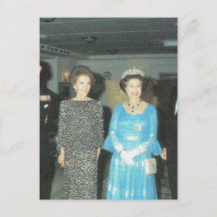 Vintage Royalty, Queen and Nancy Reagan Postcard
