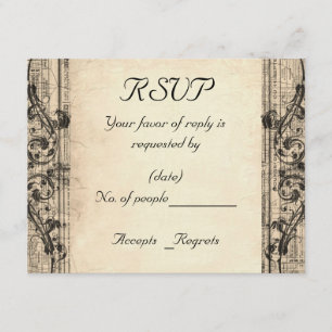 Vintage RSVP Card Template