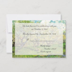 Vintage RSVP cards.  Orchard in Blossom Invitation
