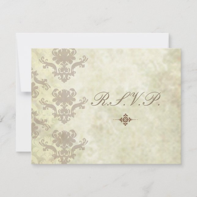 Vintage RSVPs require 5x7 wedding invitations (Front)