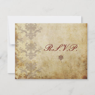 Vintage RSVPs require 5x7 wedding invitations