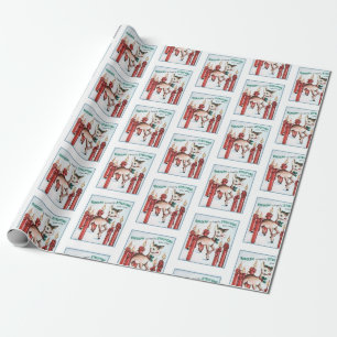 Vintage Rudolph Strutting Wrapping Paper