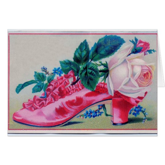 Vintage Ruffles Shoe Mother's Day Card