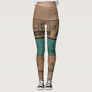 Vintage Rulers and Yardsticks Leggings